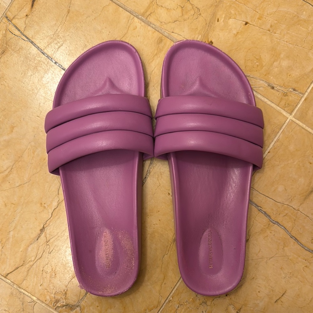 Beatrice Valenzuela Purple Slide Sandals